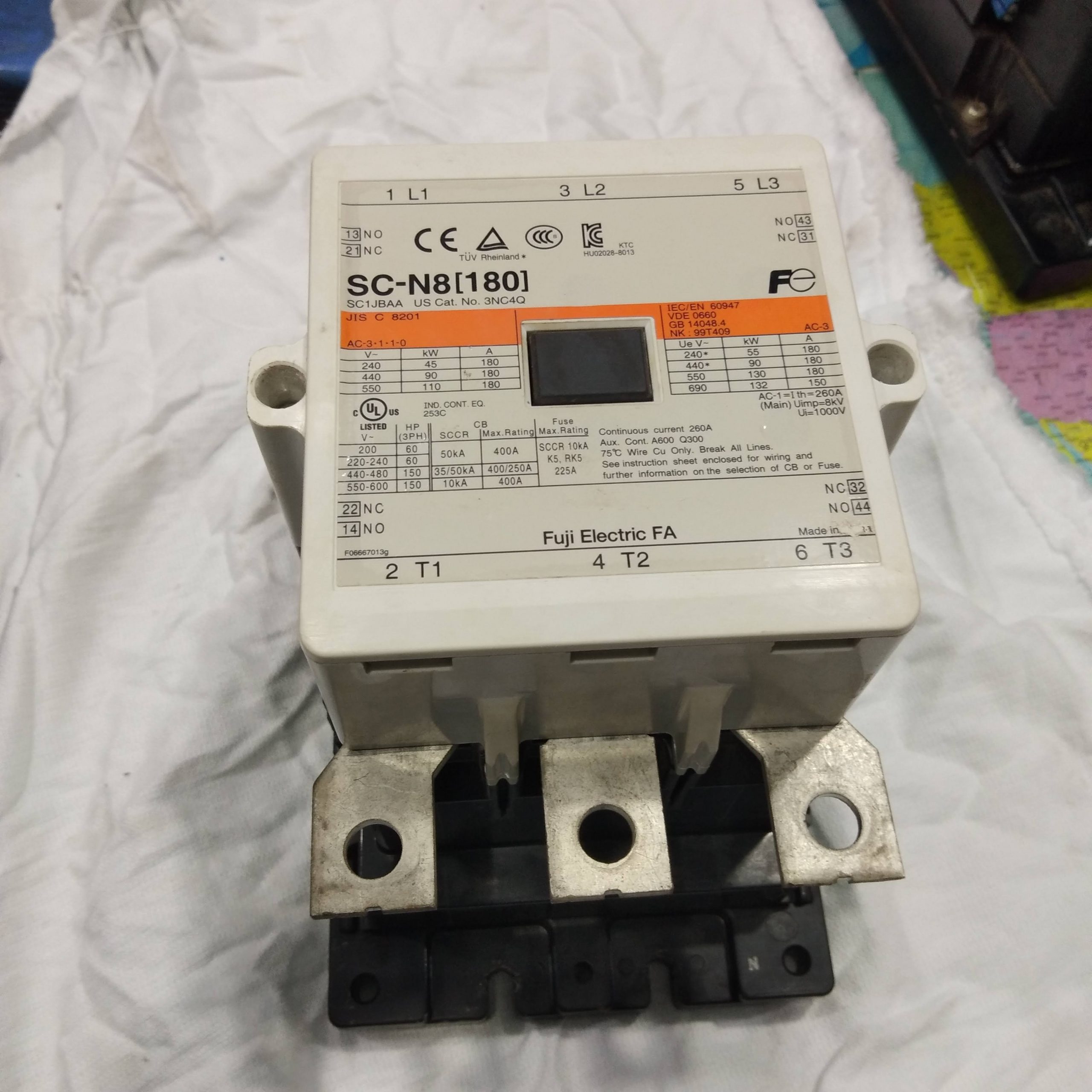 Fuji Sc N8 260a Magnetic Contactor Factoryelectric Com