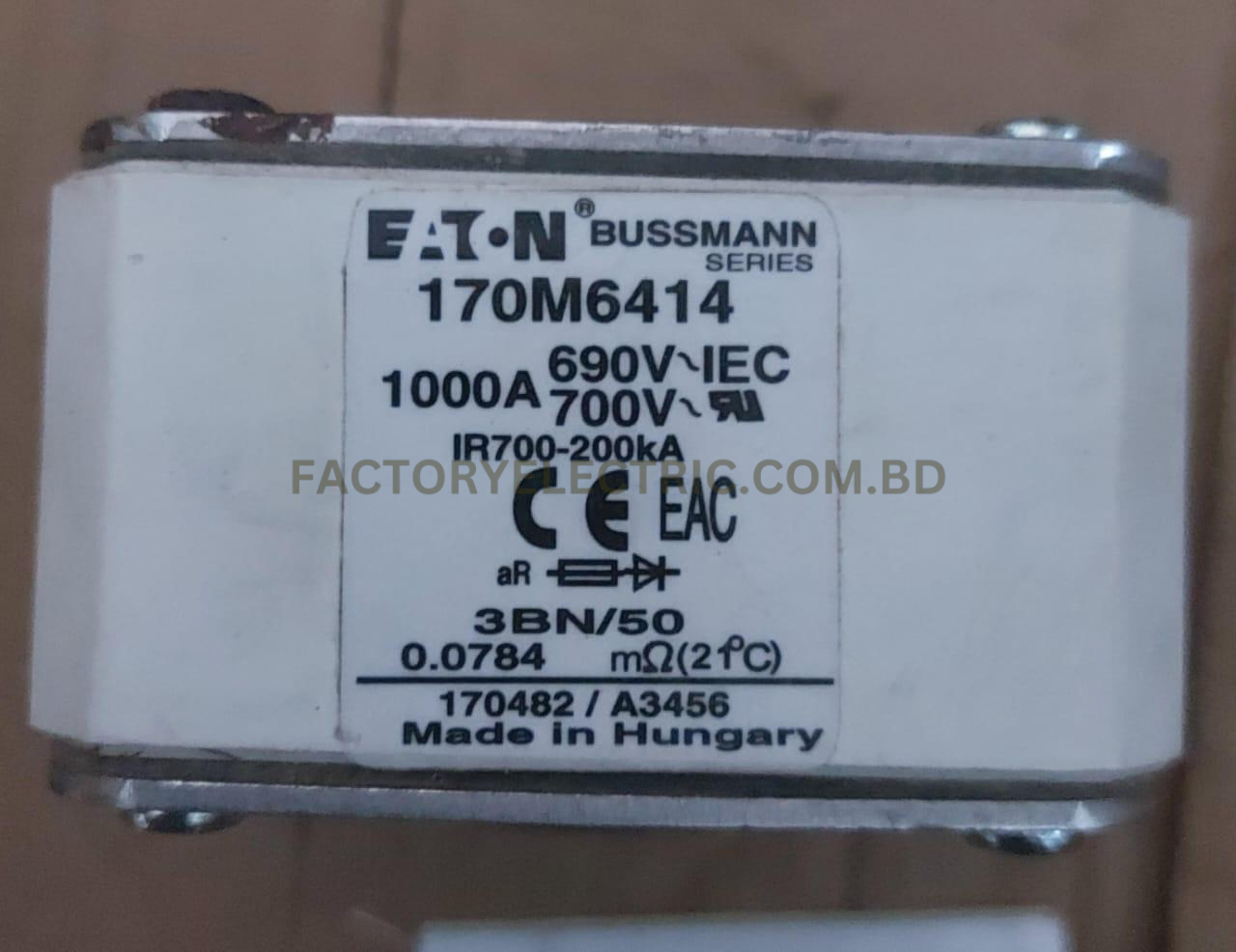 Eaton Bussmann 170M6414 Fuse-link, high speed, 1000 A  Fuse-link, high speed, 1000 A, AC 690 V, size 3, aR, IEC, UL, single indicator